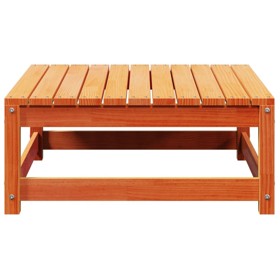Tuinvoetenbank 70X70X30 Cm Massief Grenenhout Wasbruin Bruingrenen Voetensteun