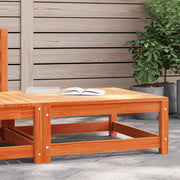 Voetenbank 70x70x30 cm massief grenenhout wasbruin