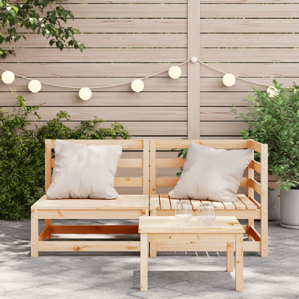 Tuinbank 2-Zits Massief Grenenhout Natuurlijk grenenhout corner + chair