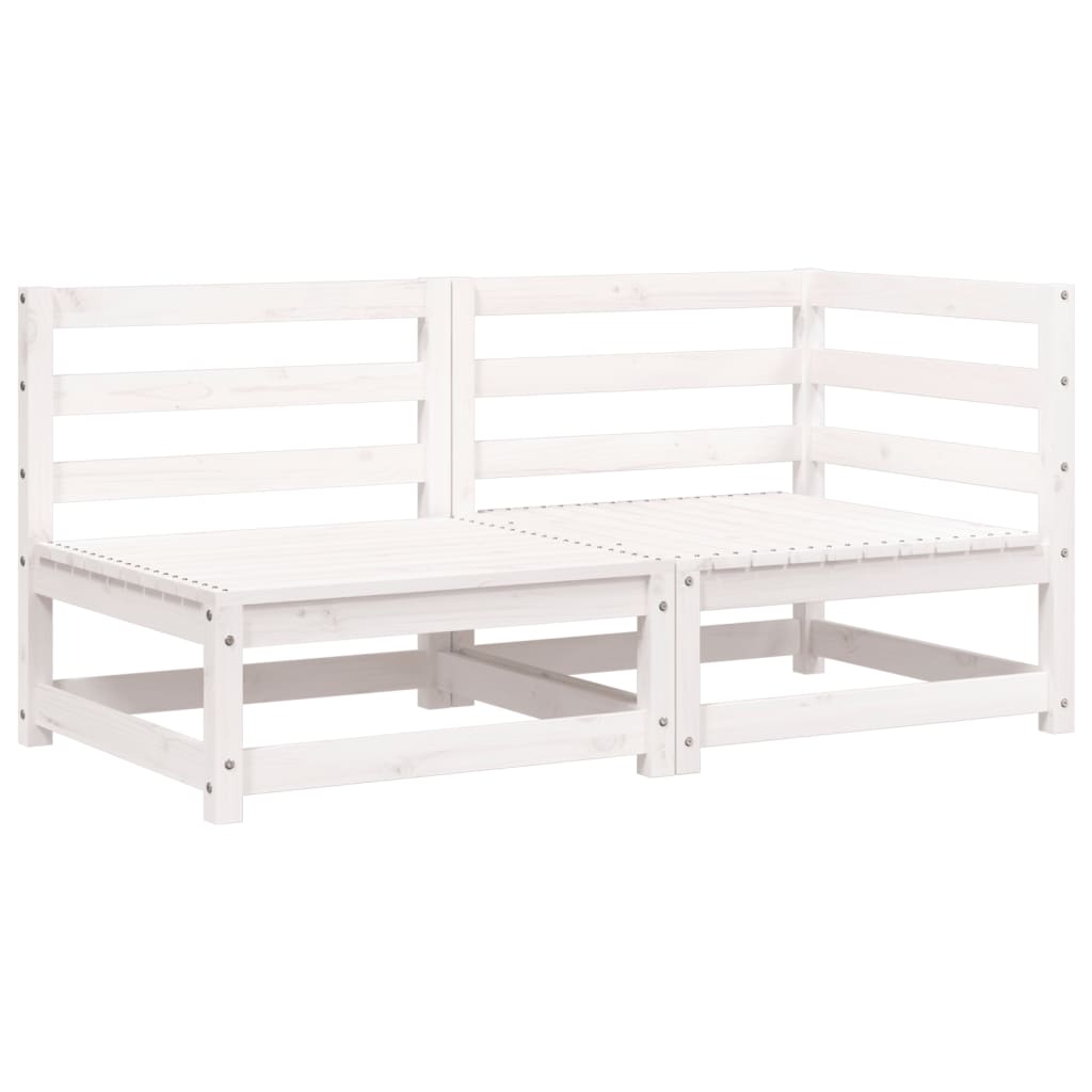 Tuinbank 2-Zits Massief Grenenhout Wit Wit grenenhout corner + chair
