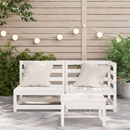 Tuinbank 2-Zits Massief Grenenhout Wit Wit grenenhout corner + chair