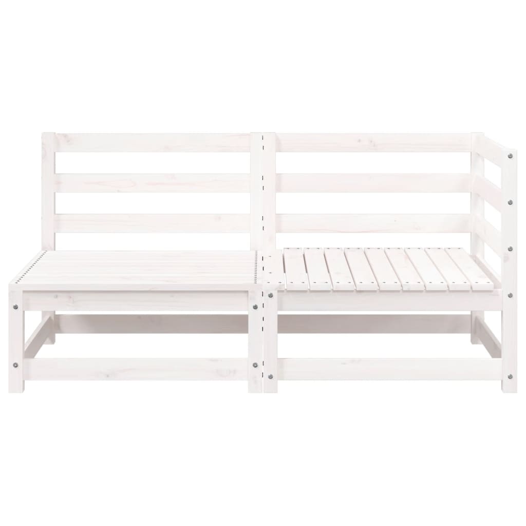 Tuinbank 2-Zits Massief Grenenhout Wit Wit grenenhout corner + chair