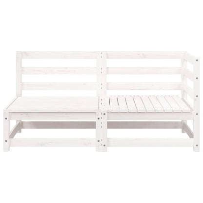 Tuinbank 2-Zits Massief Grenenhout Wit Wit grenenhout corner + chair
