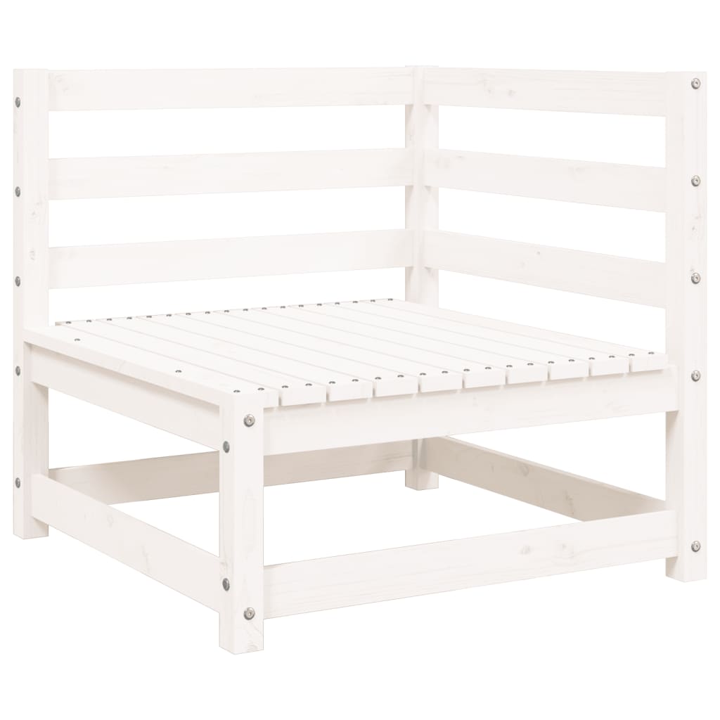 Tuinbank 2-Zits Massief Grenenhout Wit Wit grenenhout corner + chair