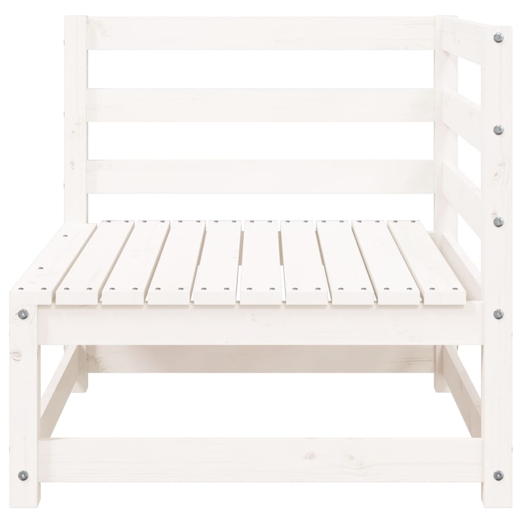 Tuinbank 2-Zits Massief Grenenhout Wit Wit grenenhout corner + chair