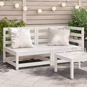 Tuinbank 2-zits massief grenenhout wit 140x70x67 cm