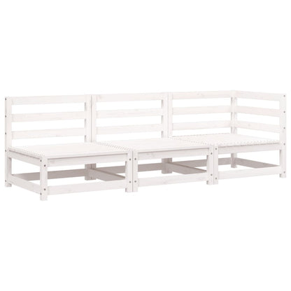 Tuinbank 3-Zits Massief Grenenhout Wit Wit grenenhout corner + 2x chair