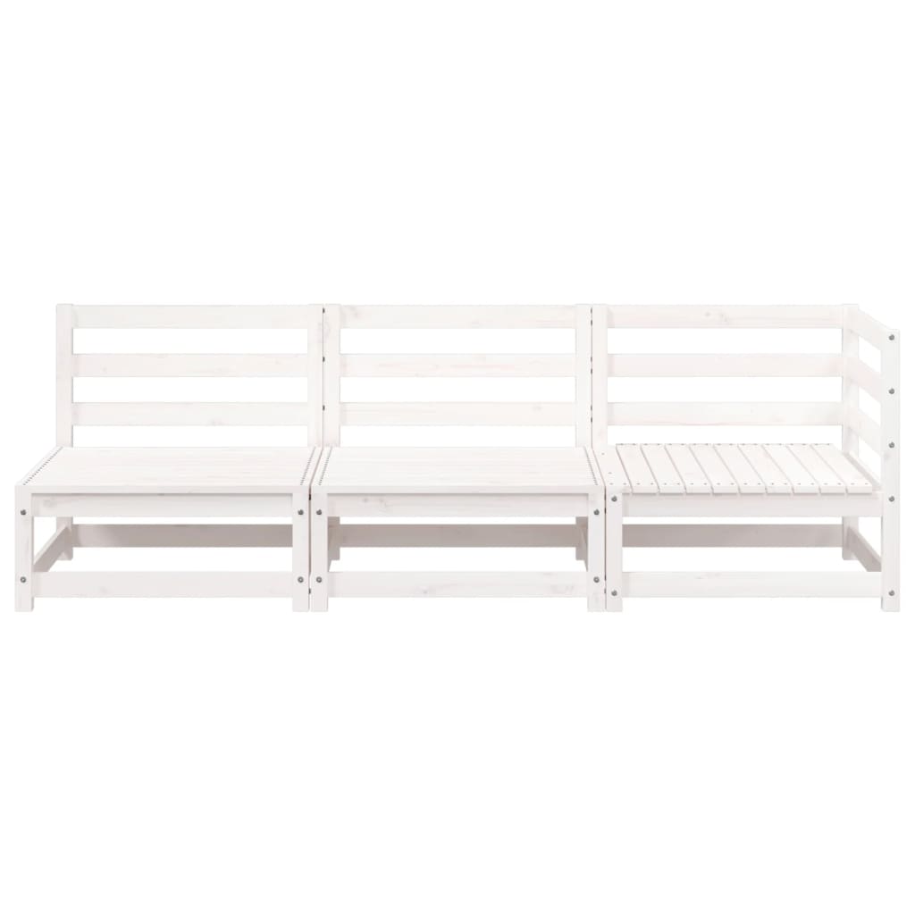 Tuinbank 3-Zits Massief Grenenhout Wit Wit grenenhout corner + 2x chair