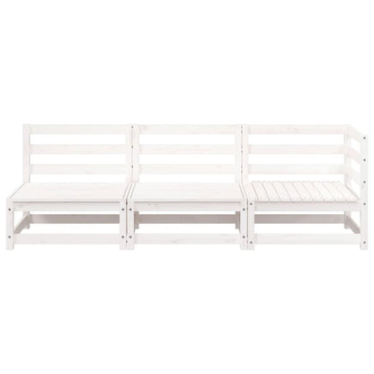 Tuinbank 3-Zits Massief Grenenhout Wit Wit grenenhout corner + 2x chair