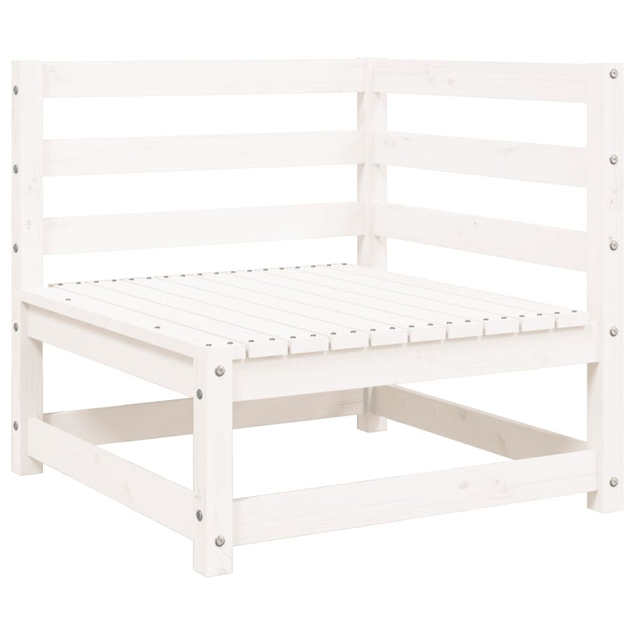 Tuinbank 3-Zits Massief Grenenhout Wit Wit grenenhout corner + 2x chair