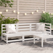 Tuinbank 3-zits massief grenenhout wit 210x70x67 cm