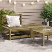 Tuinbank met voetenbank grenenhout 140x70x67 cm