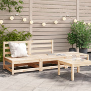 Tuinbank massief grenenhout met voetenbank 210x70x67 cm