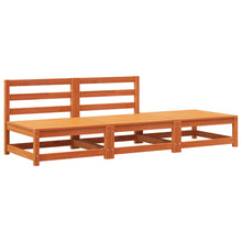 Tuinbank Zonder Armleuning Met Voetenbank Grenenhout Wasbruin Bruingrenen 2x chair + footrest