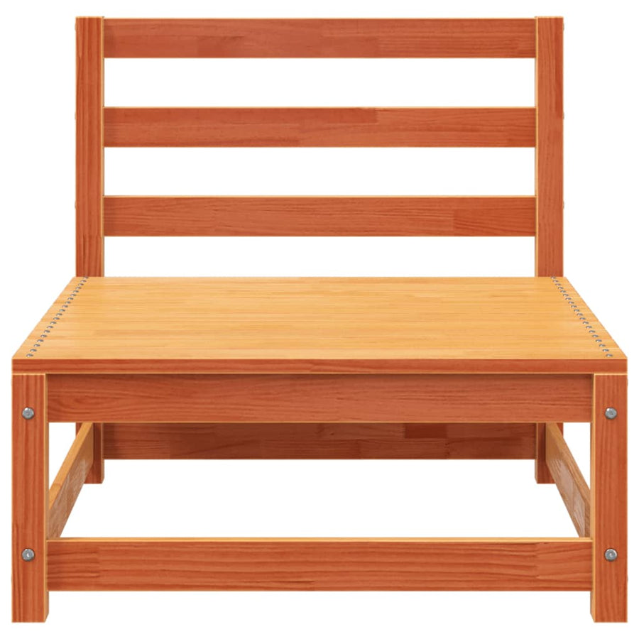 Tuinbank Zonder Armleuning Met Voetenbank Grenenhout Wasbruin Bruingrenen 2x chair + footrest