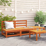 Tuinbank grenenhout wasbruin 210x70x67 cm met voetenbank