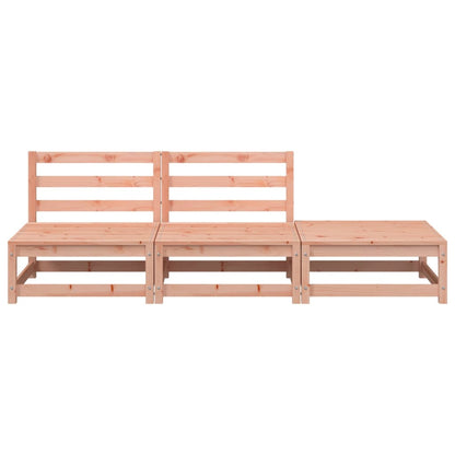 Tuinbank Zonder Armleuningen Met Voetenbank Massief Douglashout Natuurlijk douglashout 2x chair + footrest