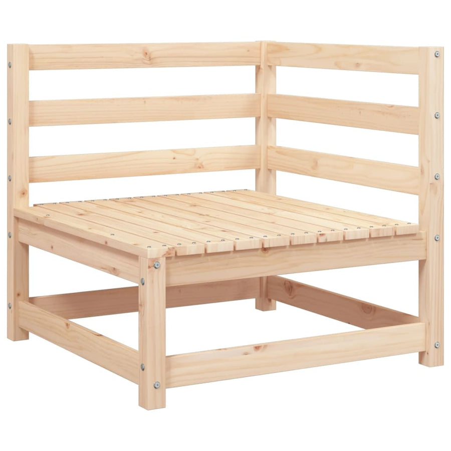 Tuinbank 2-Zits Met Voetenbank Massief Grenenhout Natuurlijk grenenhout corner + chair + footrest