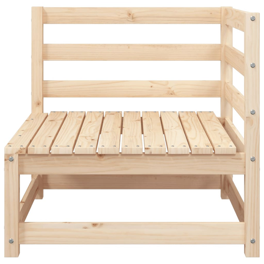 Tuinbank 2-Zits Met Voetenbank Massief Grenenhout Natuurlijk grenenhout corner + chair + footrest