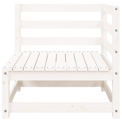 Tuinbank 2-Zits Met Voetenbank Massief Grenenhout Wit Wit grenenhout corner + chair + footrest