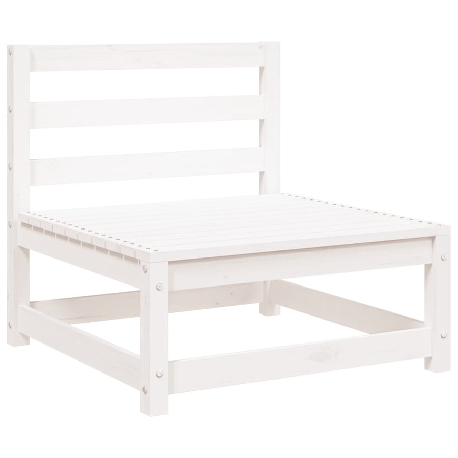 Tuinbank 2-Zits Met Voetenbank Massief Grenenhout Wit Wit grenenhout corner + chair + footrest