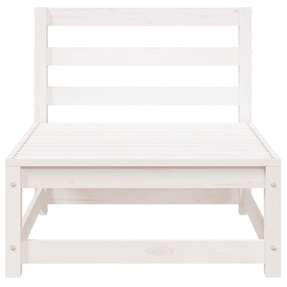 Tuinbank 2-Zits Met Voetenbank Massief Grenenhout Wit Wit grenenhout corner + chair + footrest