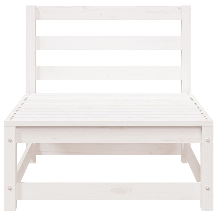 Tuinbank 2-Zits Met Voetenbank Massief Grenenhout Wit Wit grenenhout corner + chair + footrest