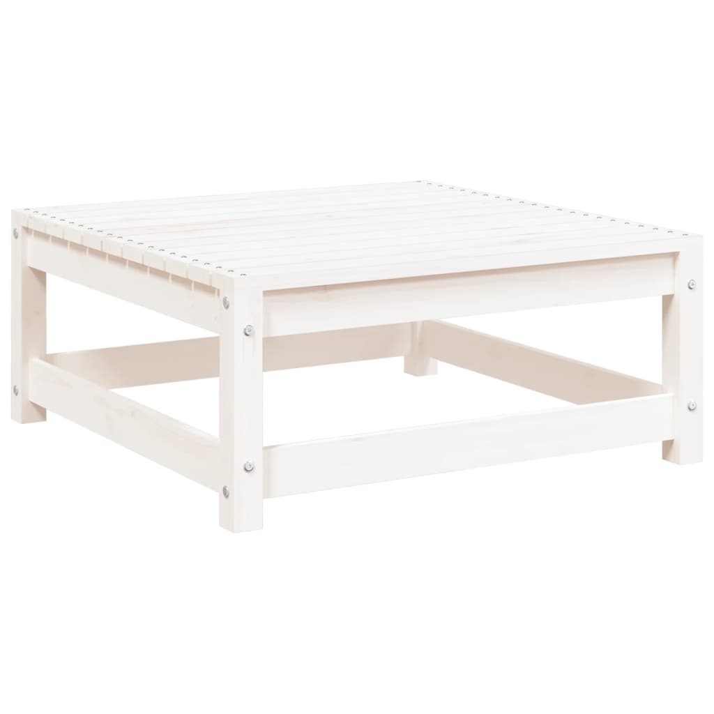 Tuinbank 2-Zits Met Voetenbank Massief Grenenhout Wit Wit grenenhout corner + chair + footrest