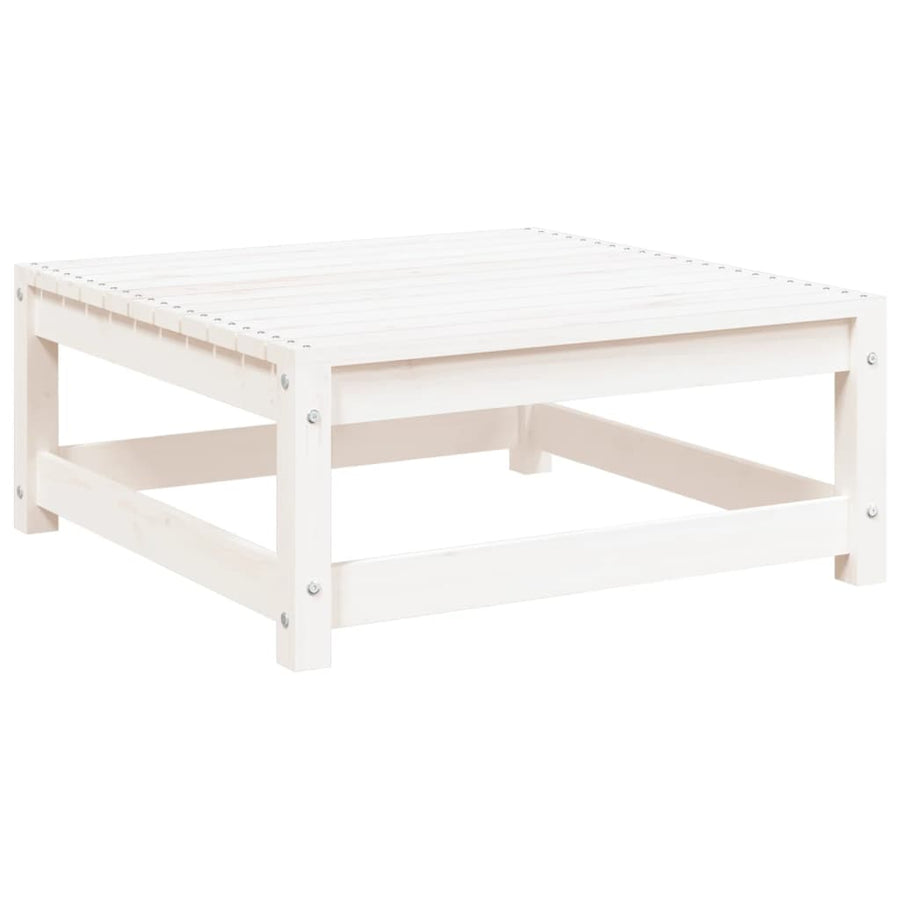 Tuinbank 2-Zits Met Voetenbank Massief Grenenhout Wit Wit grenenhout corner + chair + footrest