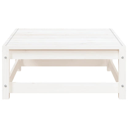 Tuinbank 2-Zits Met Voetenbank Massief Grenenhout Wit Wit grenenhout corner + chair + footrest
