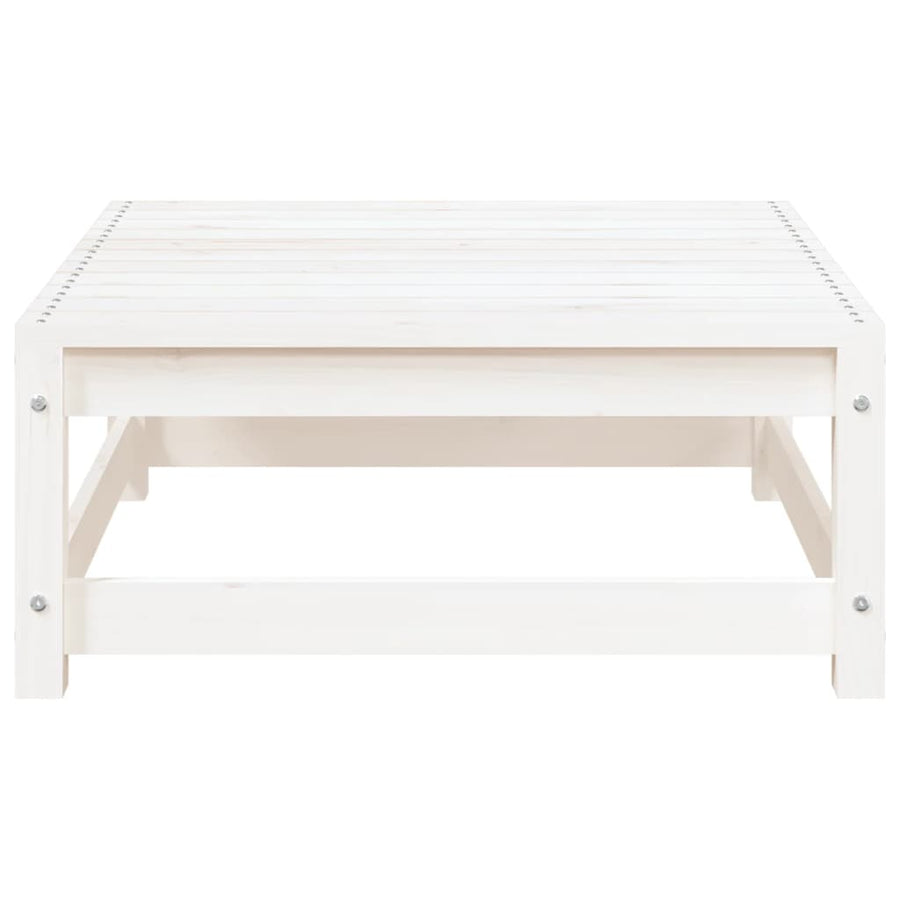 Tuinbank 2-Zits Met Voetenbank Massief Grenenhout Wit Wit grenenhout corner + chair + footrest