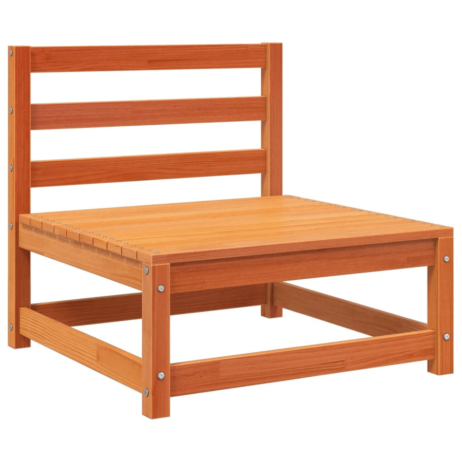 Tuinbank 2-Zits Met Voetenbank Massief Grenenhout Wasbruin Bruingrenen corner + chair + footrest