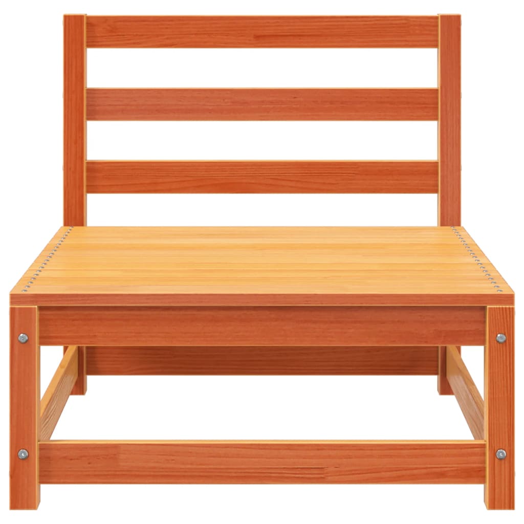 Tuinbank 2-Zits Met Voetenbank Massief Grenenhout Wasbruin Bruingrenen corner + chair + footrest