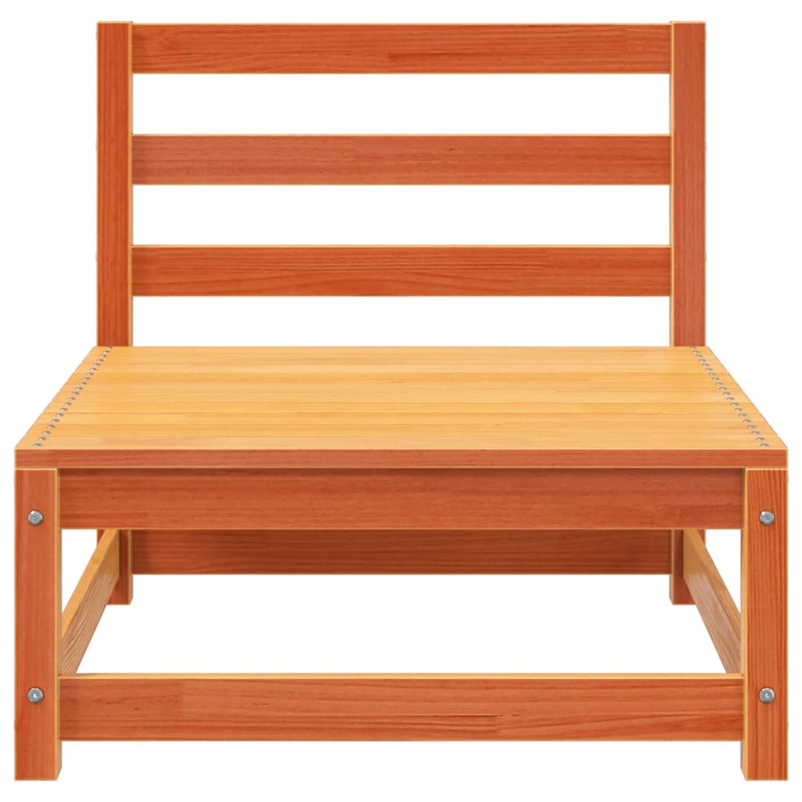Tuinbank 2-Zits Met Voetenbank Massief Grenenhout Wasbruin Bruingrenen corner + chair + footrest