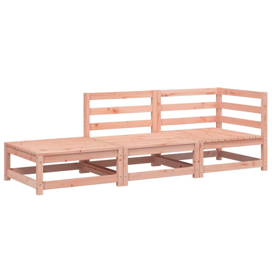 Tuinbank 2-Zits Met Voetenbank Massief Douglashout Natuurlijk douglashout corner + chair + footrest