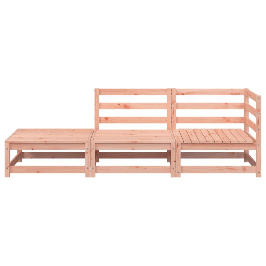Tuinbank 2-Zits Met Voetenbank Massief Douglashout Natuurlijk douglashout corner + chair + footrest