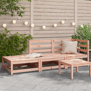 Tuinbank 2-zits met voetenbank massief douglashout 210x70x67 cm