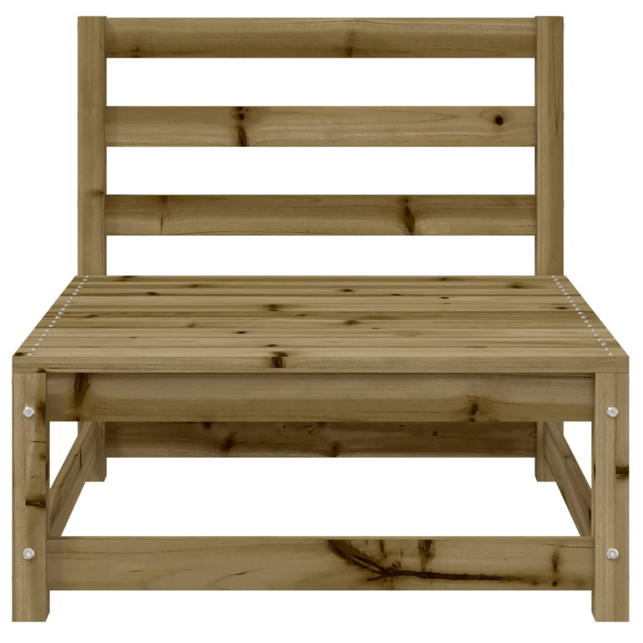 Tuinbank 2-Zits Met Voetenbank Geïmpregneerd Grenenhout Naturel geïmpregneerd corner + chair + footrest