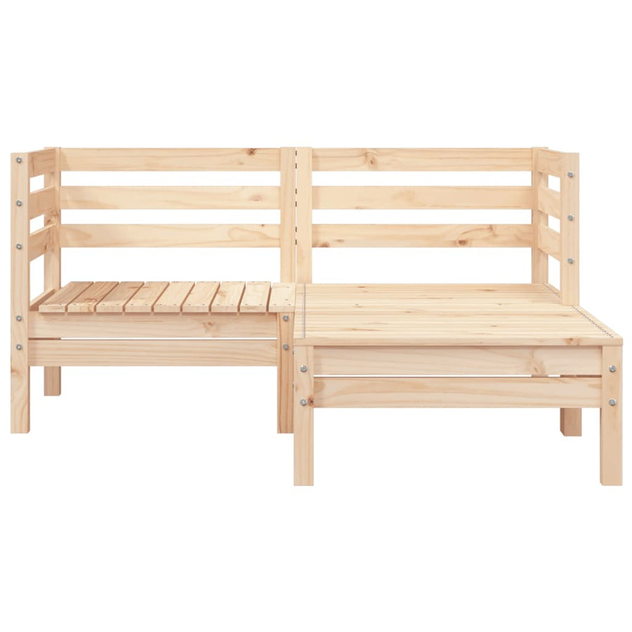 Tuinbank 2-Zits Met Voetenbank Massief Grenenhout Natuurlijk grenenhout 1 2x corner + footrest