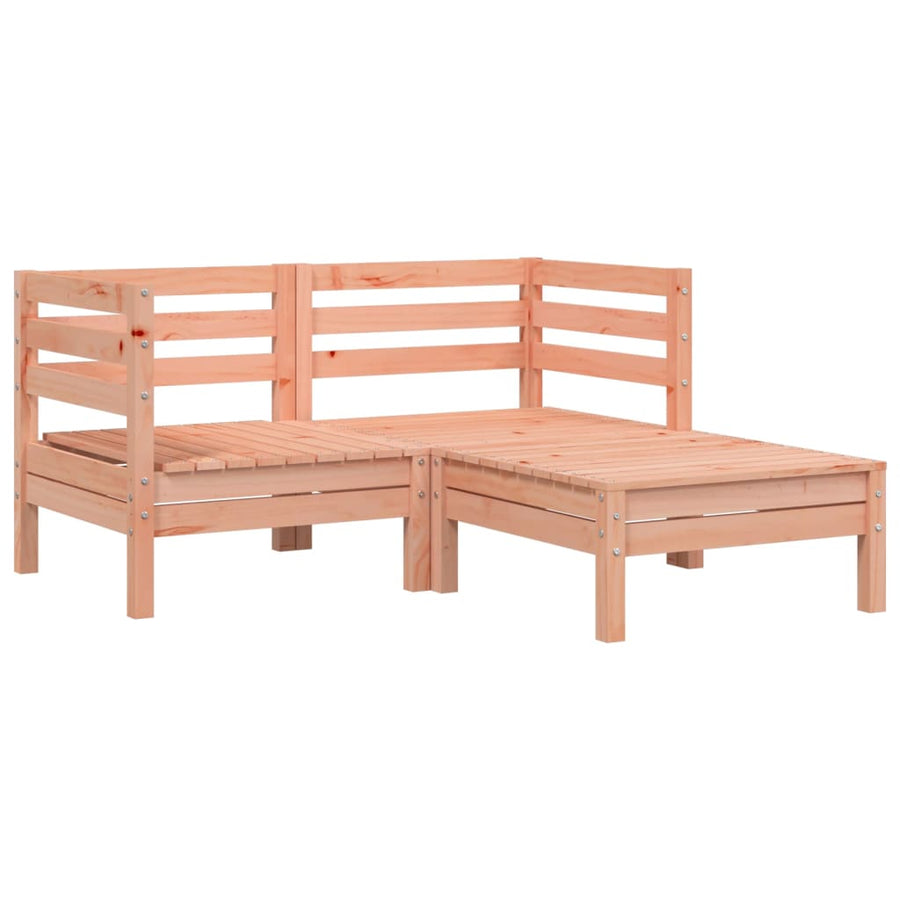 Tuinbank 2-Zits Met Voetenbank Massief Douglashout Natuurlijk douglashout 1 2x corner + footrest