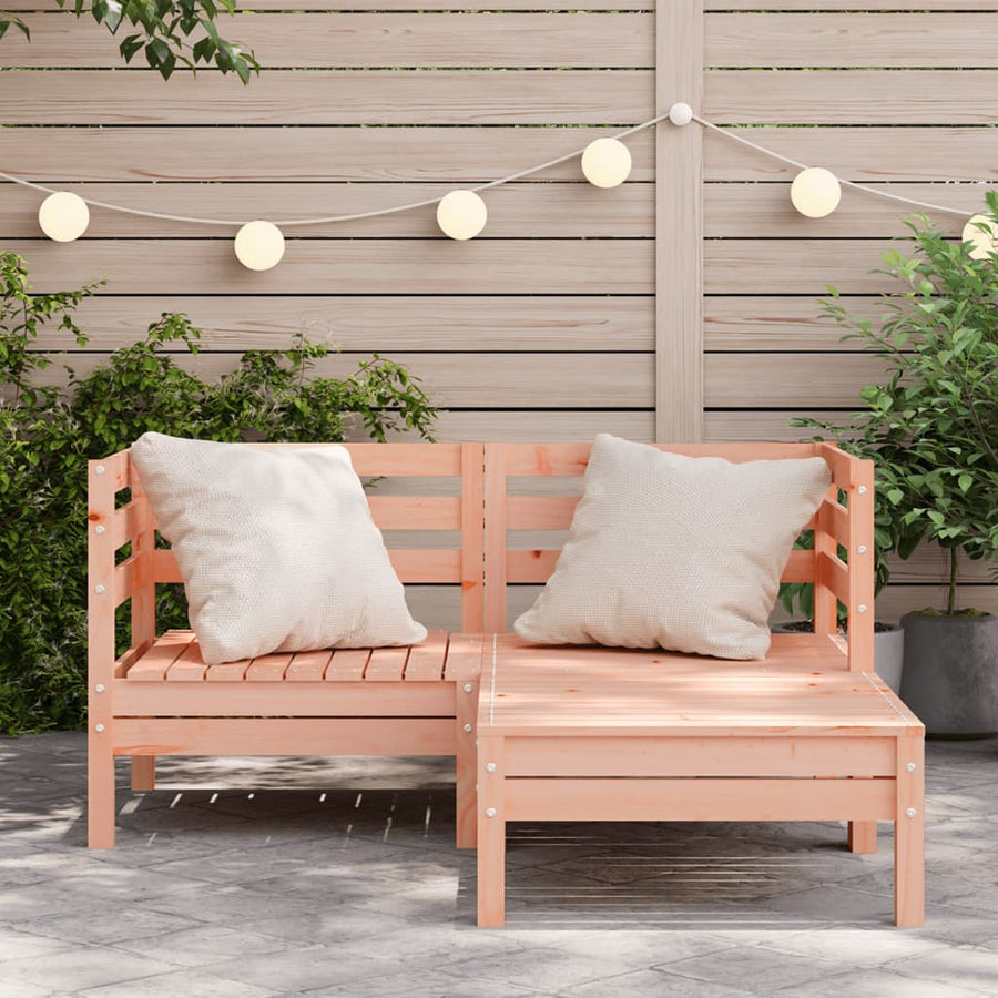 Tuinbank 2-Zits Met Voetenbank Massief Douglashout Natuurlijk douglashout 1 2x corner + footrest