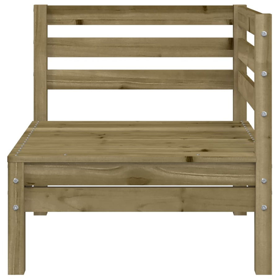 Tuinbank 2-Zits Met Voetenbank Geïmpregneerd Hout Naturel geïmpregneerd 1 2x corner + footrest