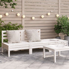 Tuinbank 3-zits 190,5x63,5x62,5 cm massief grenenhout wit