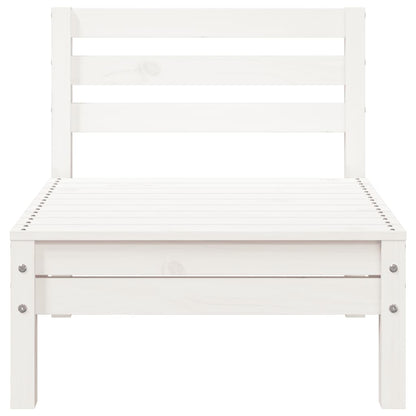 Tuinbank 3-Zits Met Voetenbank Massief Grenenhout Wit Wit grenenhout 1 2x hoek + midden + voetensteun