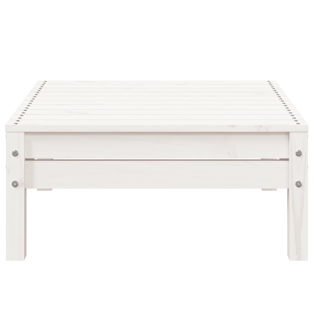 Tuinbank 3-Zits Met Voetenbank Massief Grenenhout Wit Wit grenenhout 1 2x hoek + midden + voetensteun