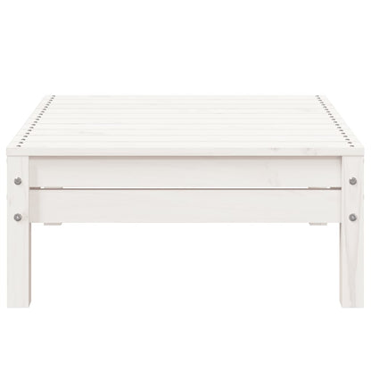 Tuinbank 3-Zits Met Voetenbank Massief Grenenhout Wit Wit grenenhout 1 2x hoek + midden + voetensteun