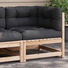 Corner sofa with cushions solid pine wood