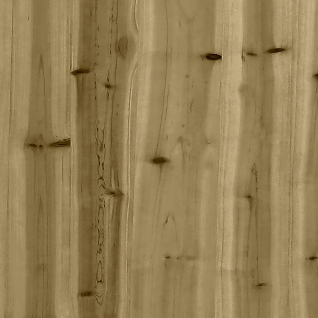 Tuinbank zonder armleuningen met kussens hout 1 Naturel geïmpregneerd