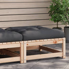 Tuinvoetenbank 70x70x30 cm massief grenenhout met kussen