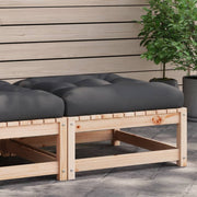 Tuinvoetenbank 70x70x30 cm massief grenenhout met kussen